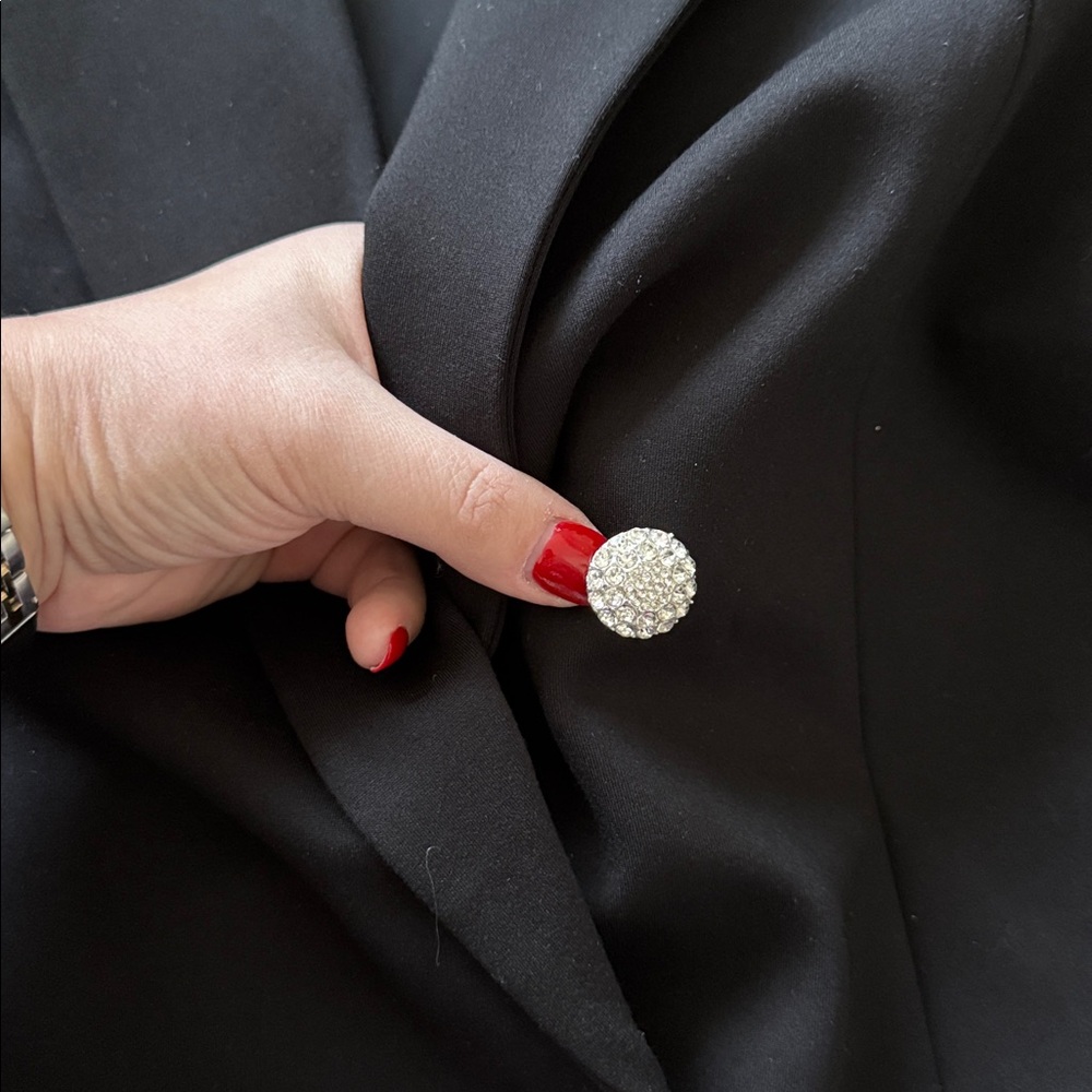 NEW- Good American Ponte Embellished Executive Blazer Minidress - Picture 4 of 16